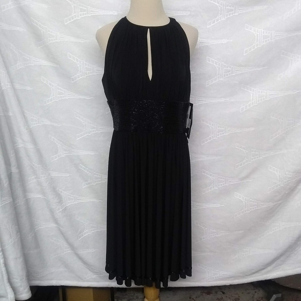 J.S Boutique Black Beaded Dress